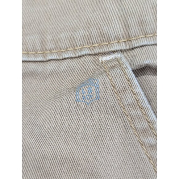 Y2K Levis Wide Leg Capris Size 6 Boho Preppy 90s Canvas Cali Skater Retro Brown - Picture 4 of 13